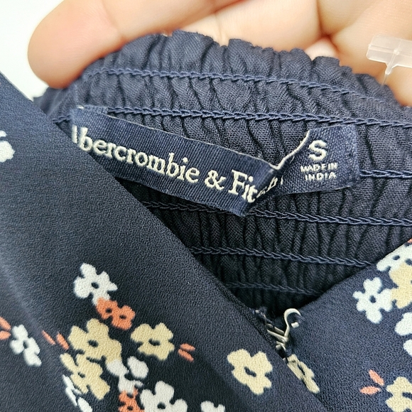 Abercrombie & Fitch Camille Midi Flowy Smocked Strap Dress Sz Small Floral - Picture 4 of 11